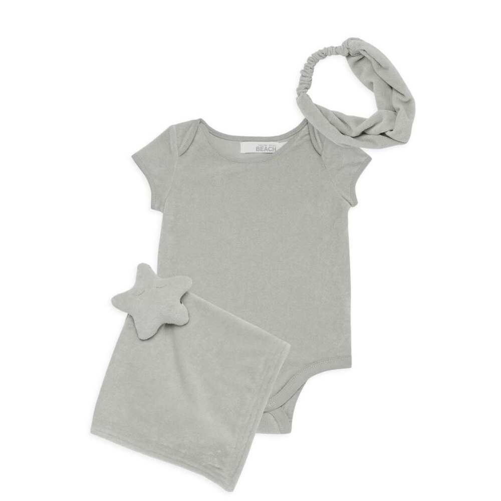 Barefoot Dreams Gray Baby Hair Accessory Set